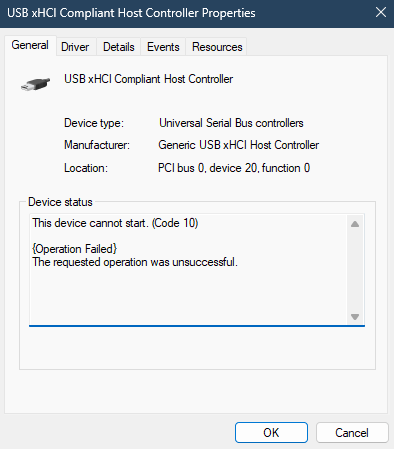 usb xhci compliant host controller