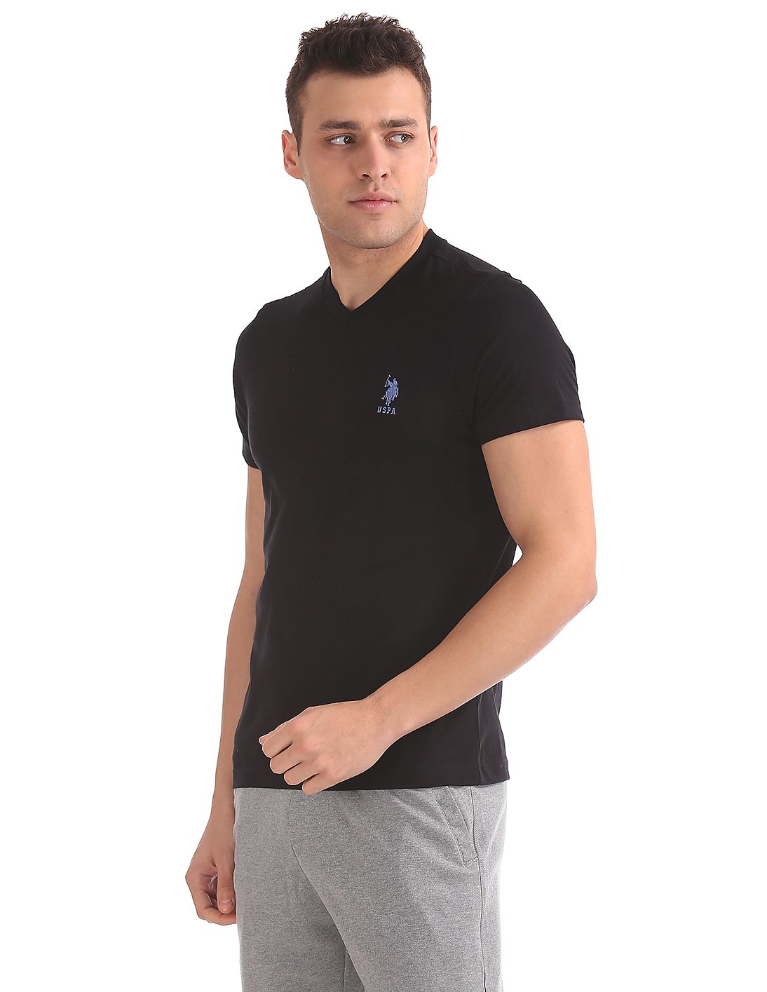 uspa black t shirt