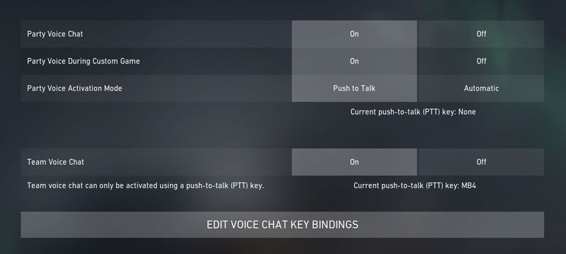 valorant party chat key