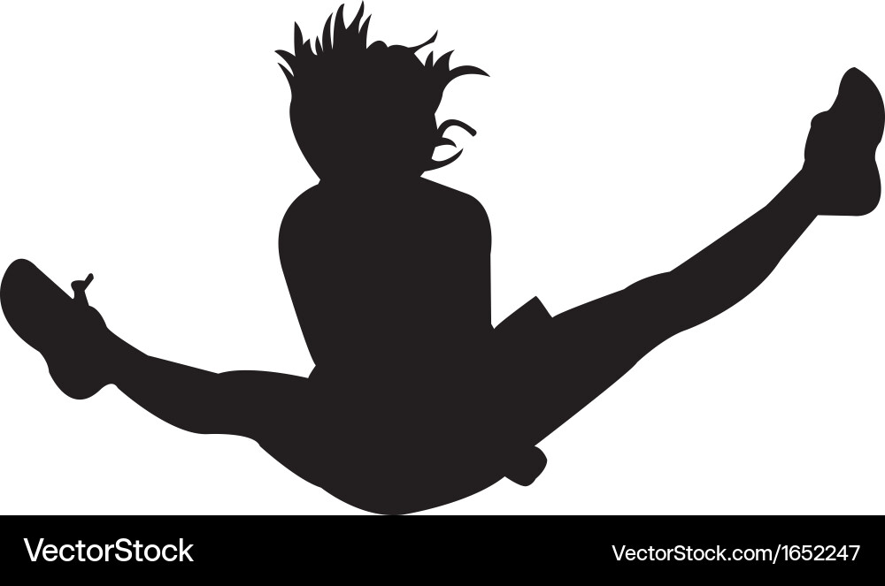 vector cheerleader silhouette