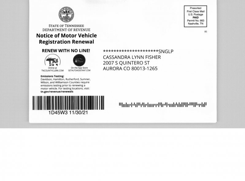 vehicle registration davidson county