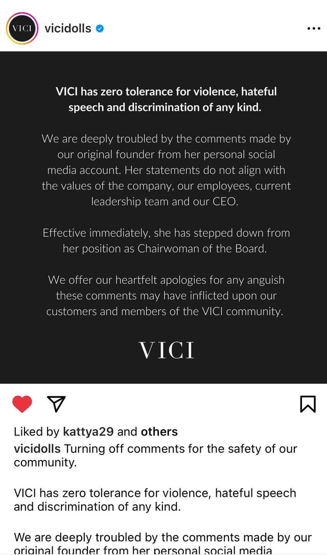 vici founder comments