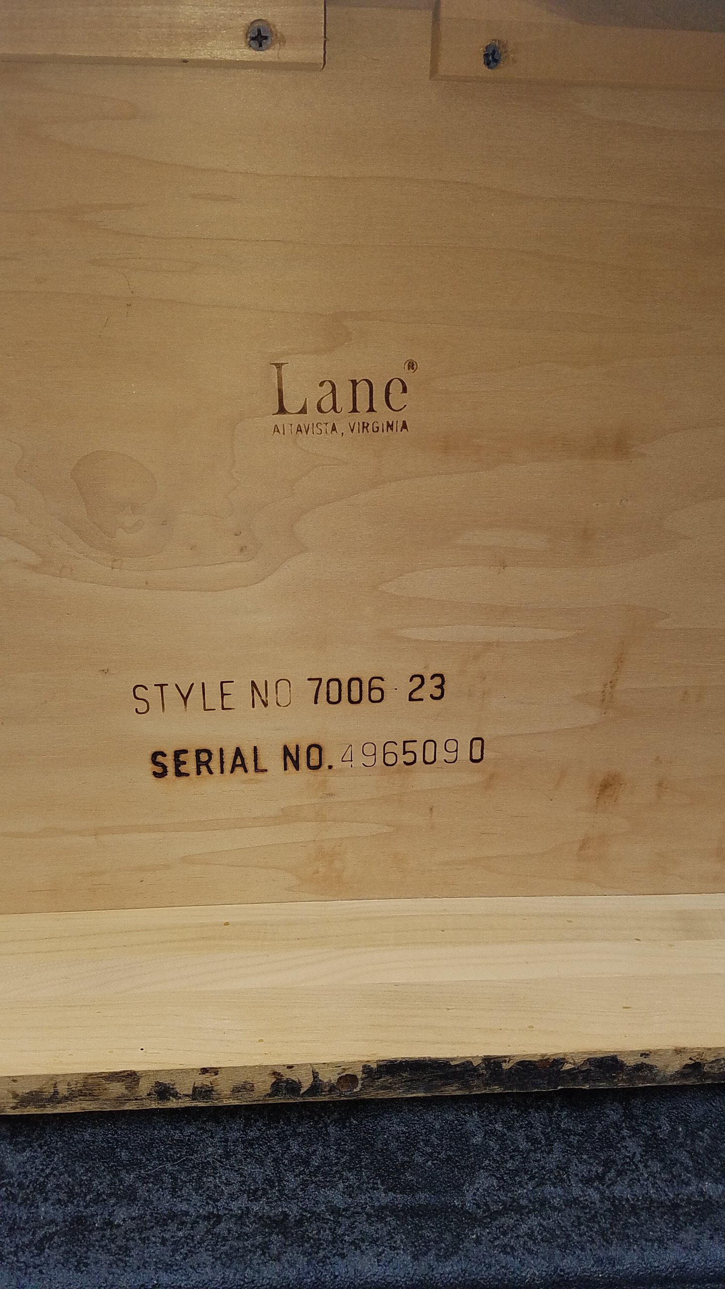 vintage lane furniture serial number lookup