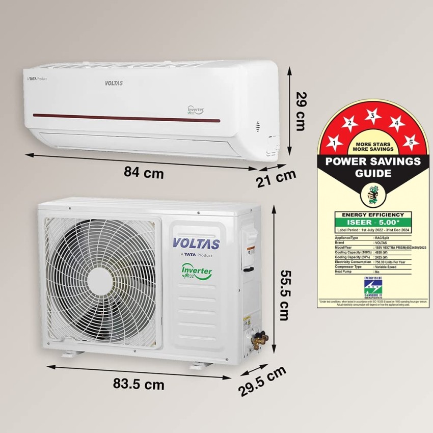 voltas 5 star inverter ac 1.5 ton price