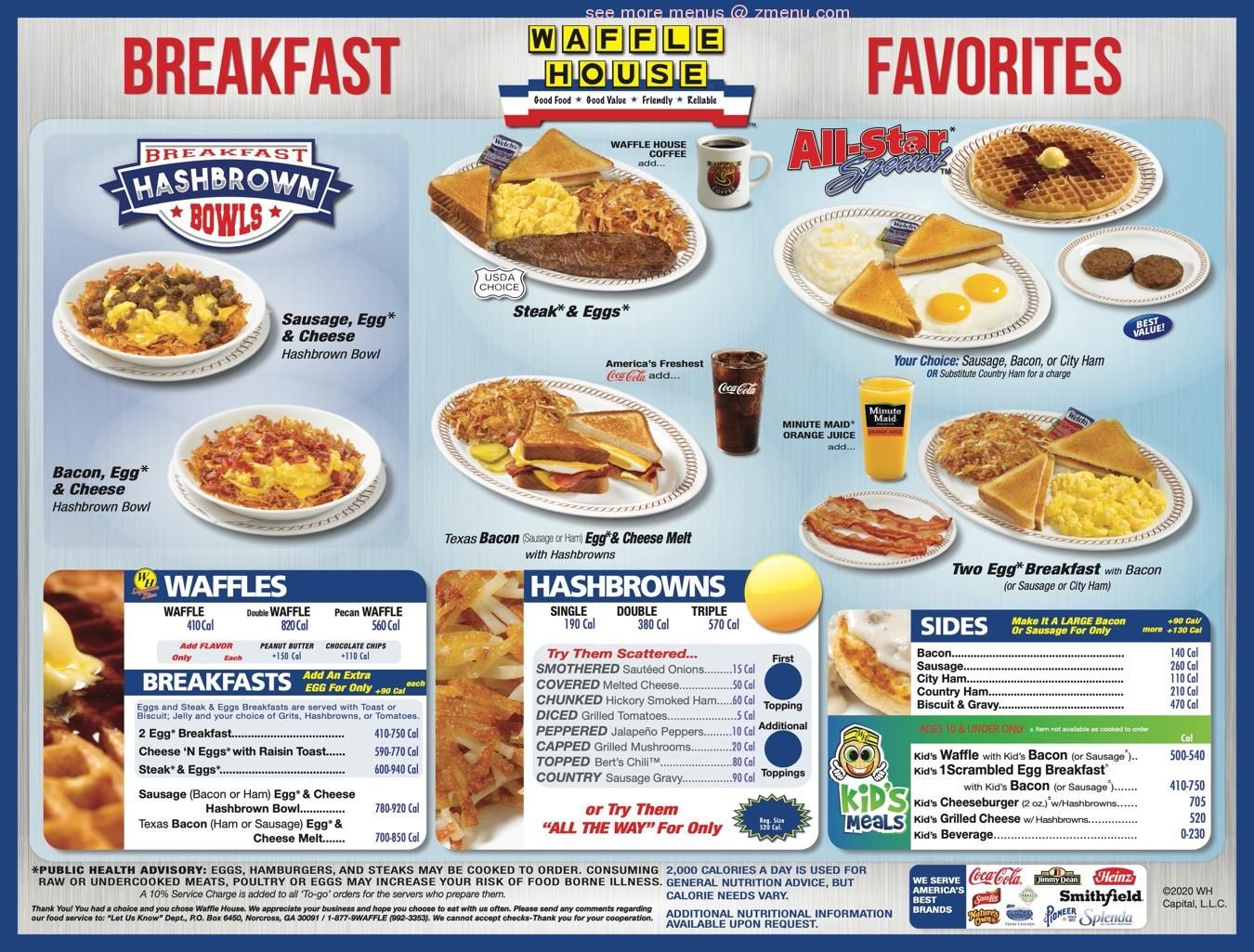 waffle house lincolnton menu