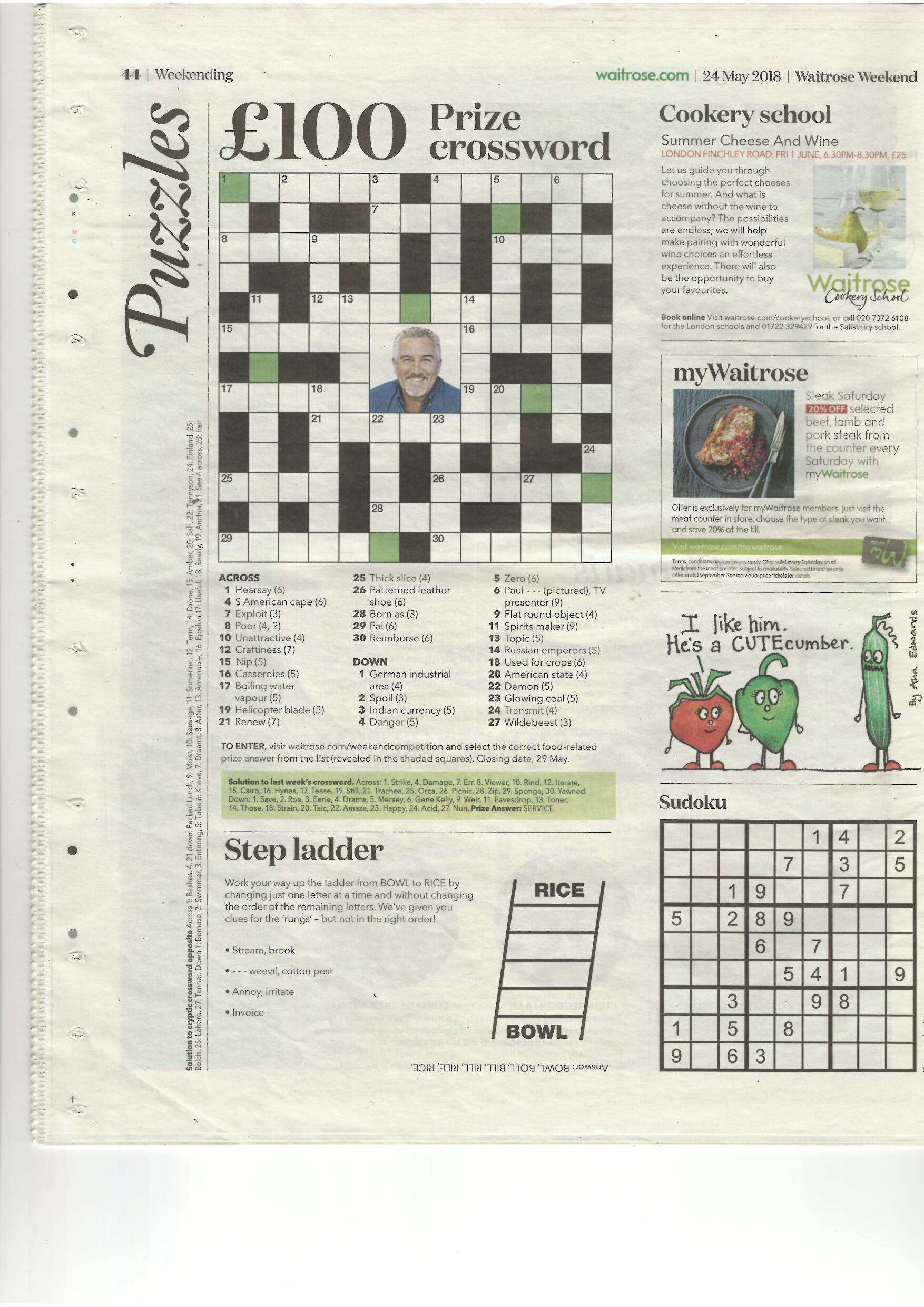 waitrose weekend crossword