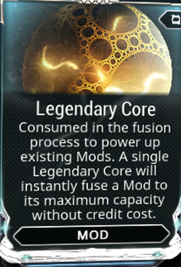 warframe legendary core