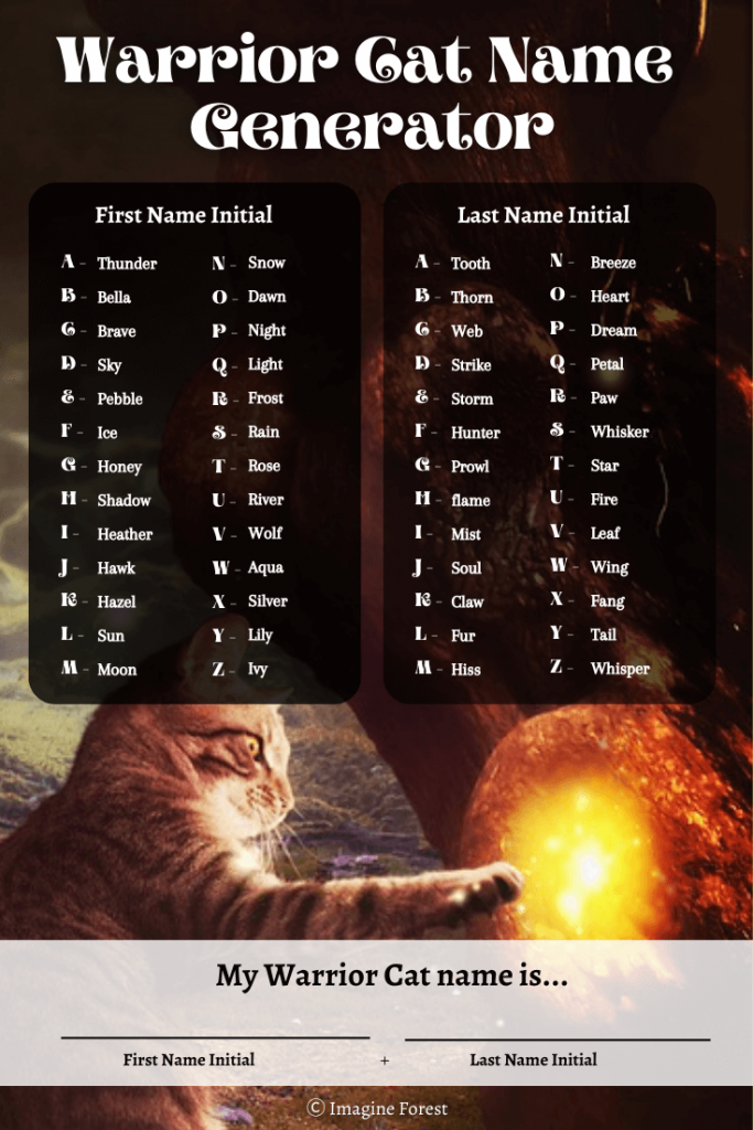 warrior cats name ideas