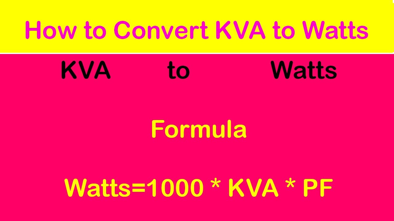 watts and kva