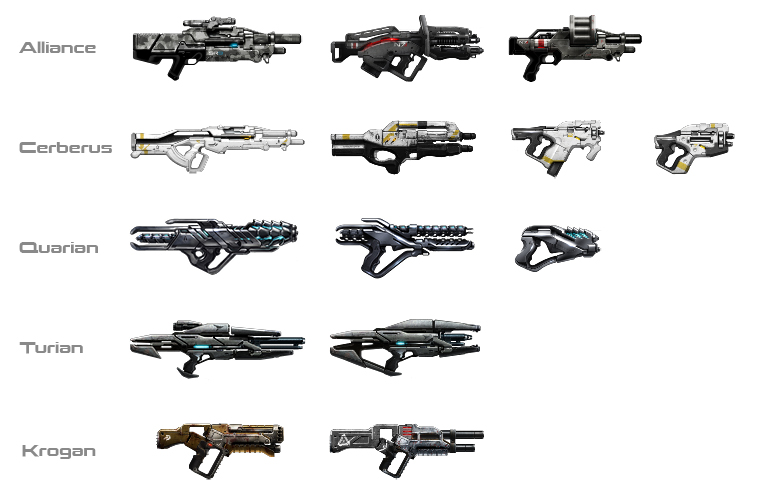 weapons mass effect 3