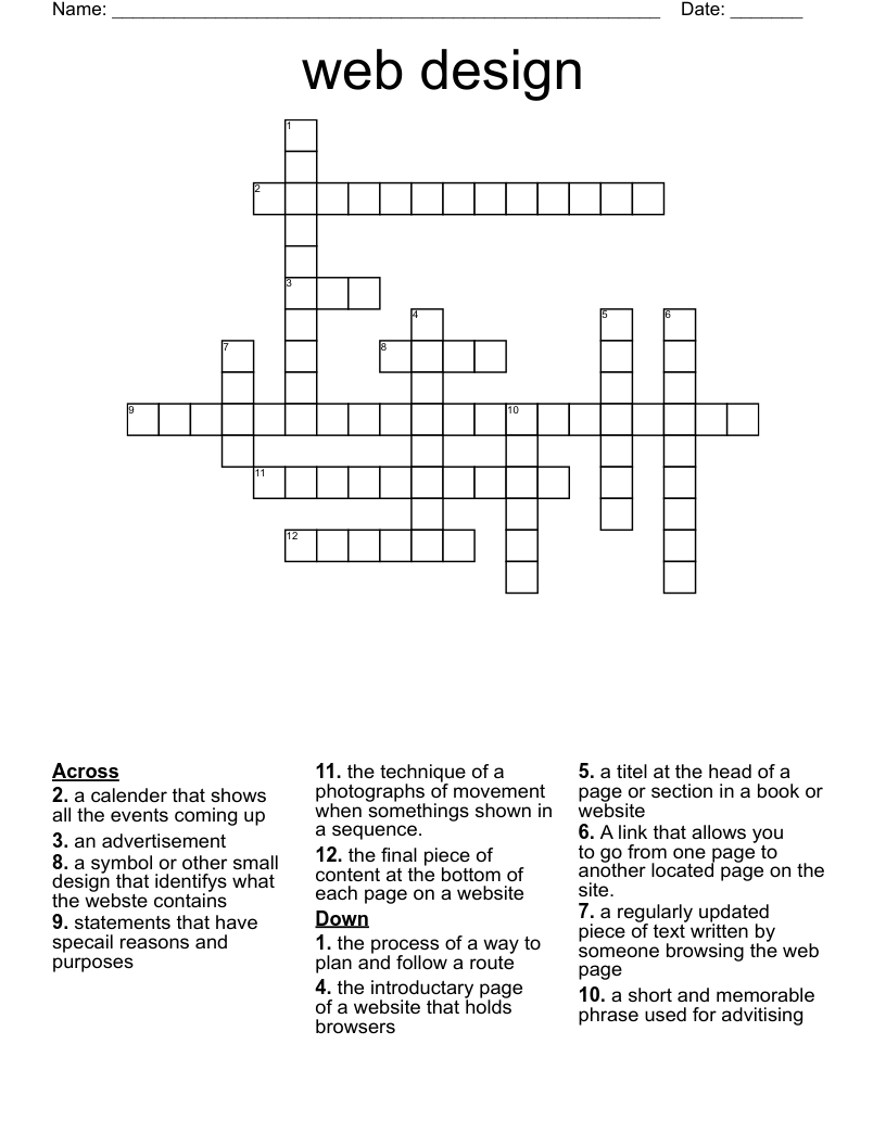 webpage program crossword clue