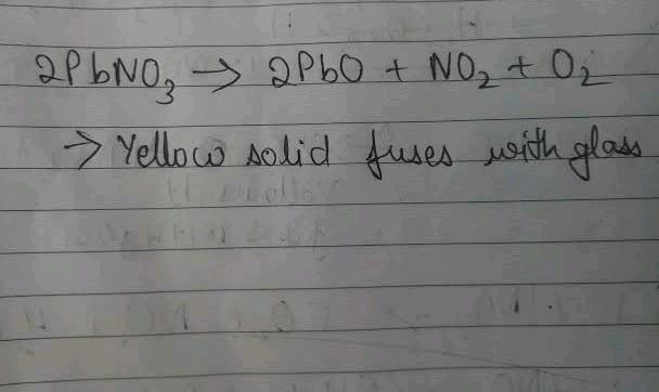 what do you observe when lead nitrate is heated