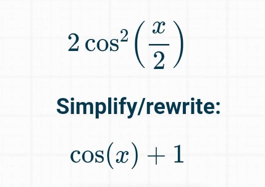 what is 1/cosx