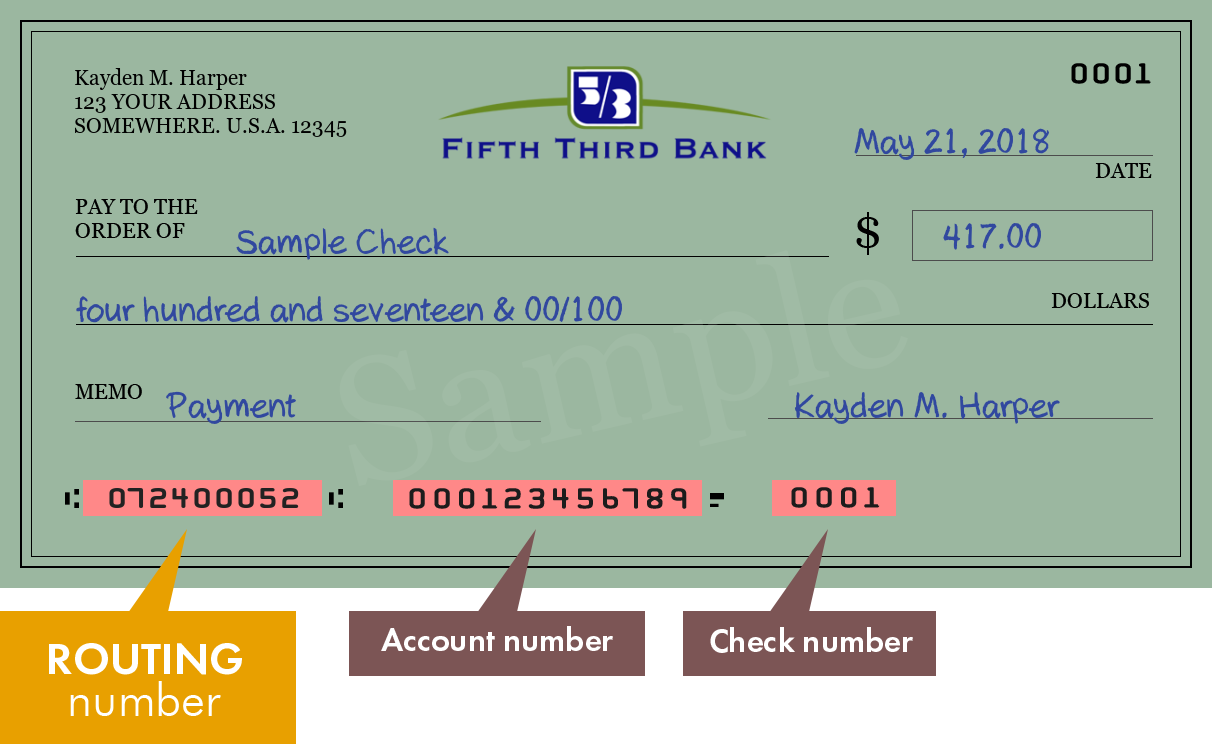 what is the routing number for fifth third bank