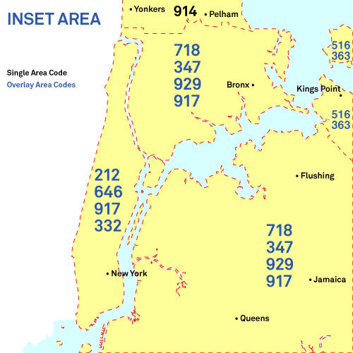 where is area code 347 in new york