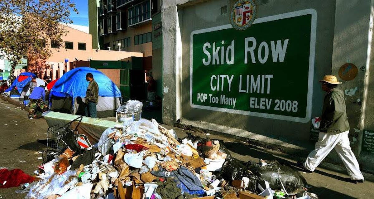 where is skid row located