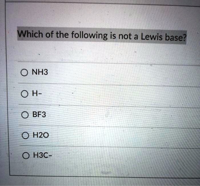 which of the following is a lewis base