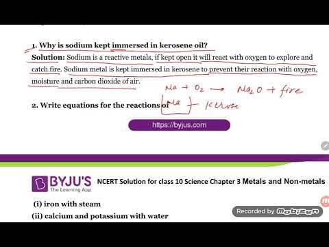 why sodium is kept immersed in kerosene oil