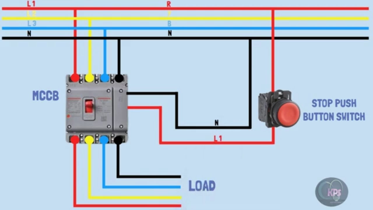 wiring diagram for shunt trip circuit breaker