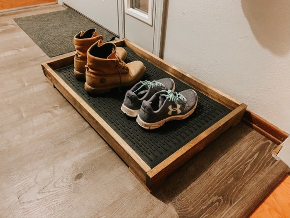 wooden boot tray