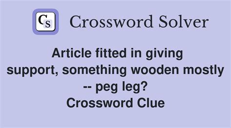 wooden peg crossword clue