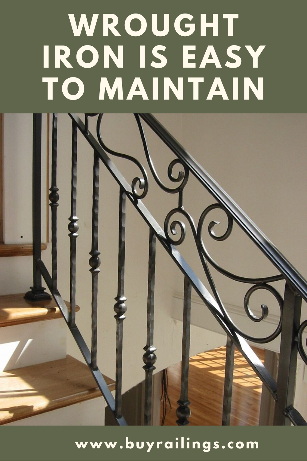 wrought iron stair handrail