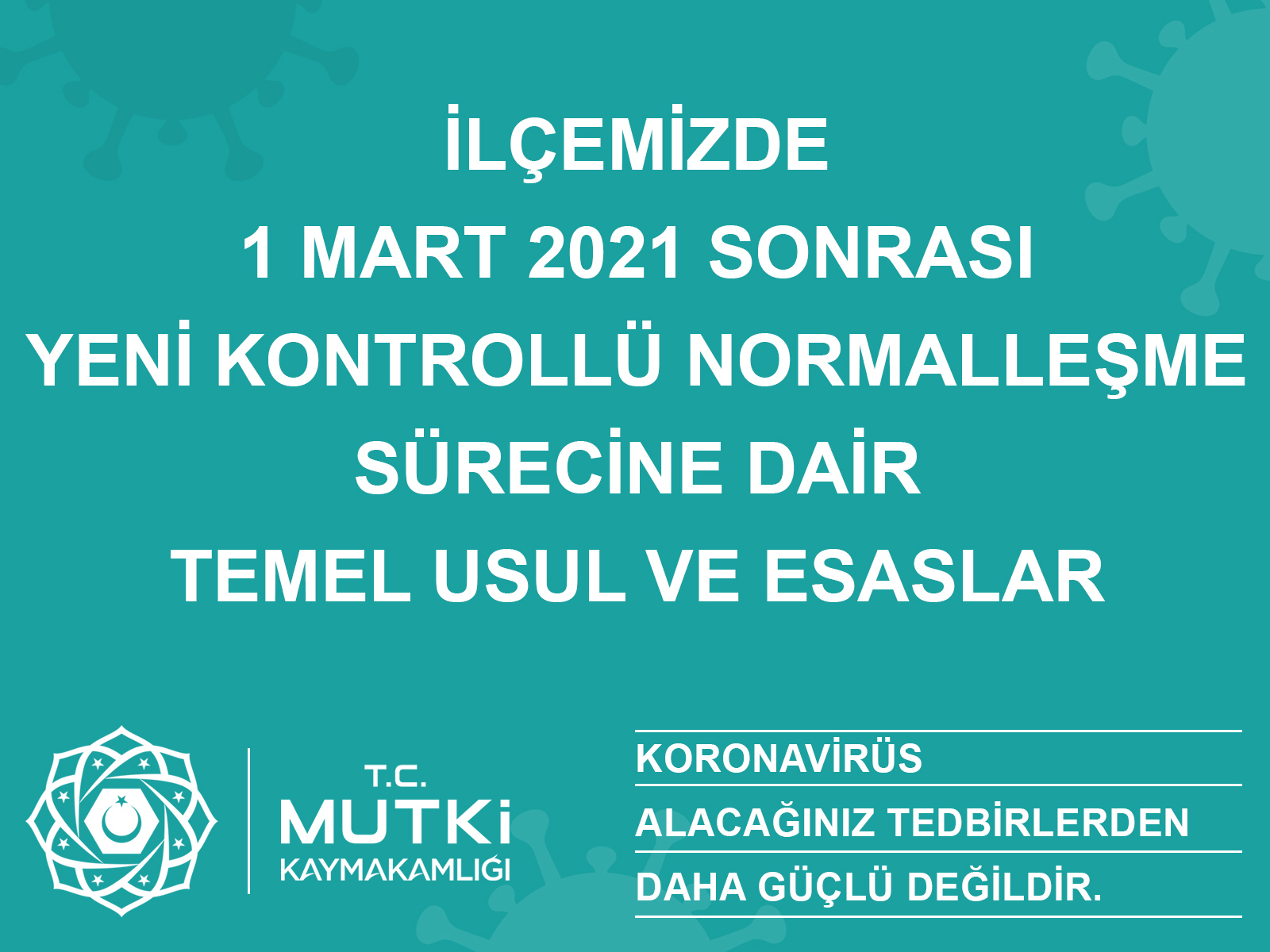 yeni normalleşme 1 mart