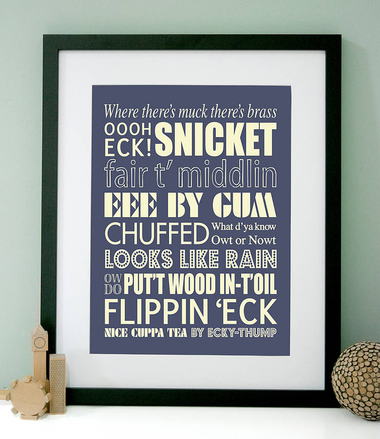 yorkshire sayings print