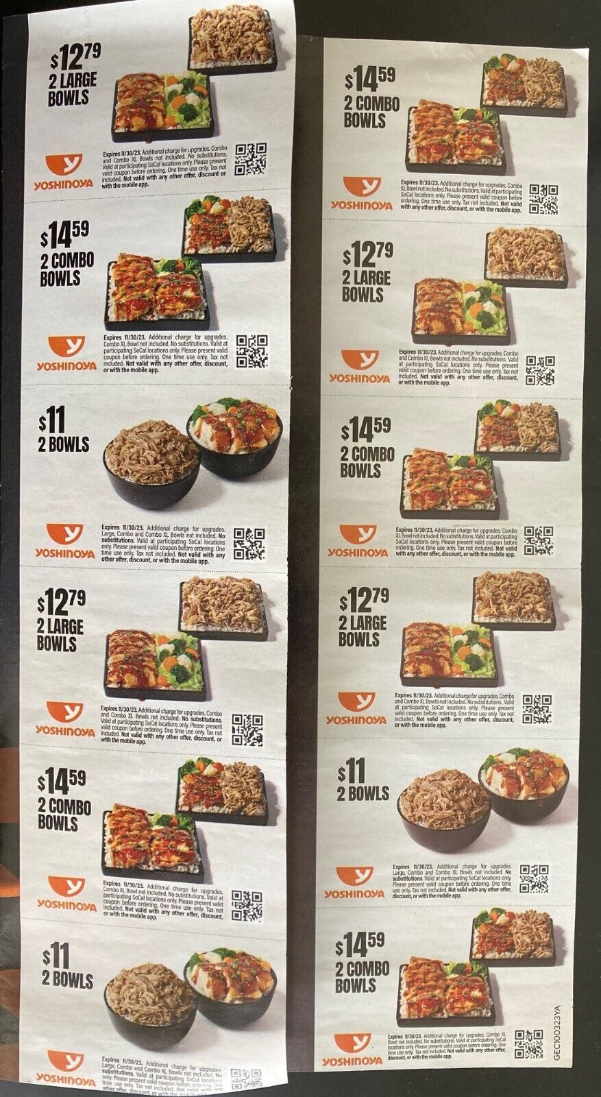 yoshinoya cupons