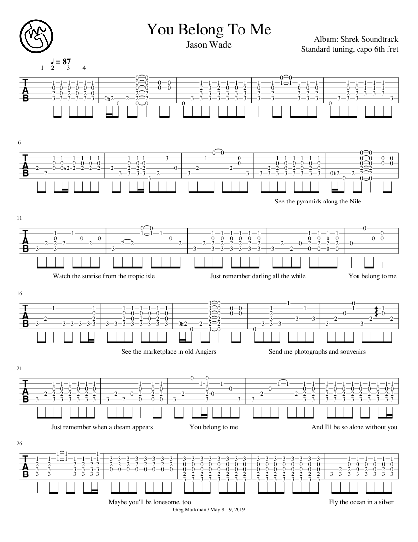 you belong to me piano chords