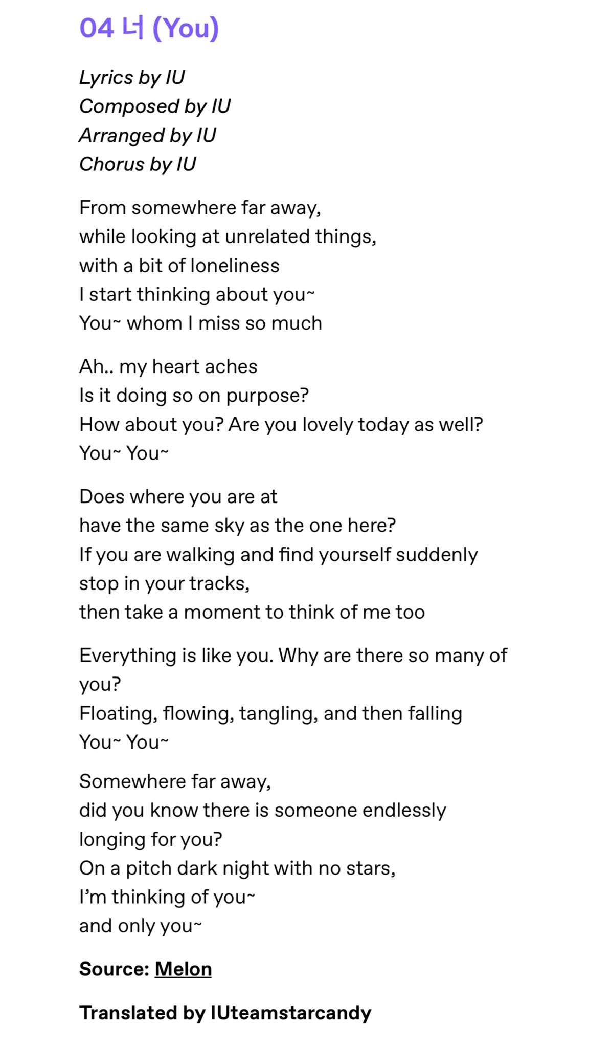 you lyrics