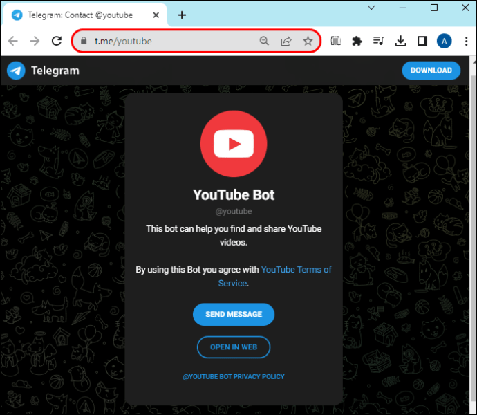 youtube downloader telegram bot