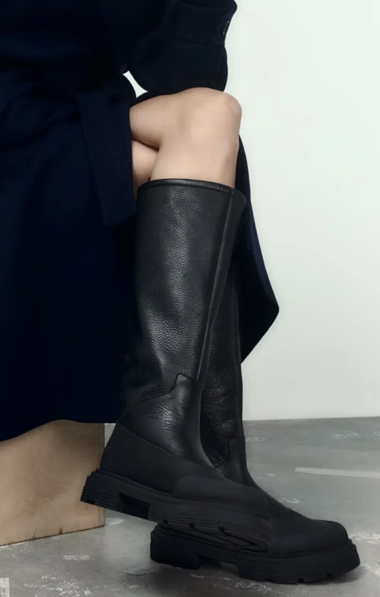 zara leather boots