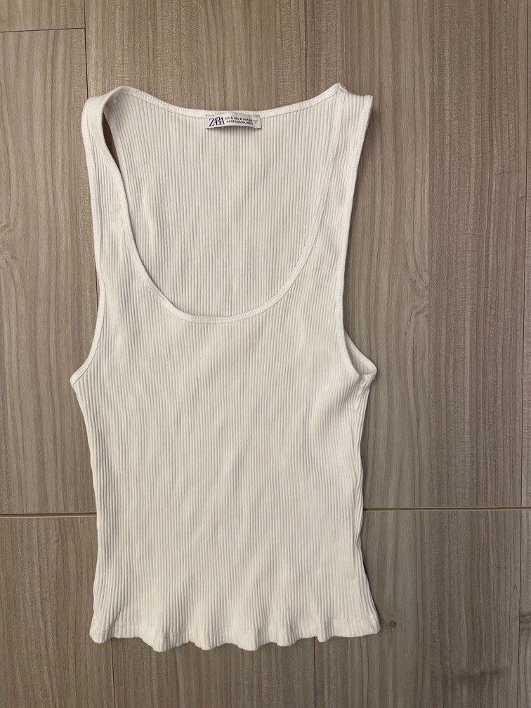 zara white vest